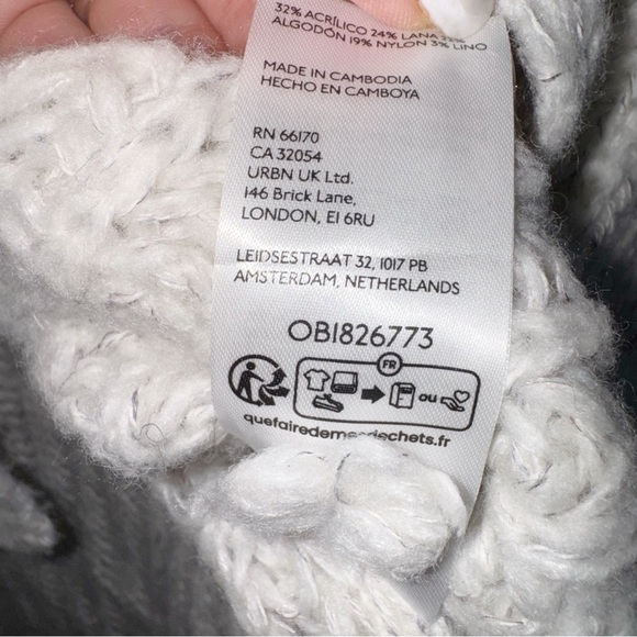 Anthropologie Pilcro Long Line Cable Tunic Sweater Ivory SZ S - Picture 11 of 14